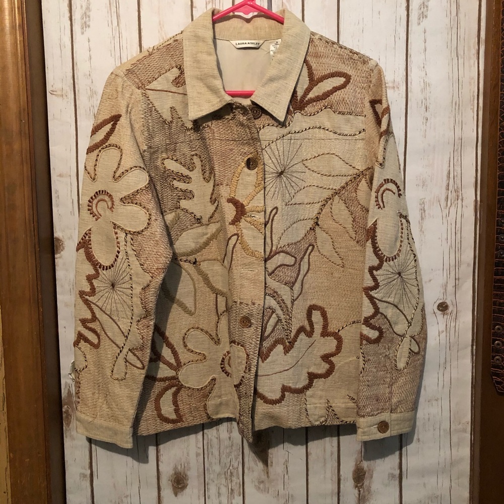 New Laura Ashley Embroidered Jacket